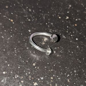 Spiral tounge ring w/ spike ends